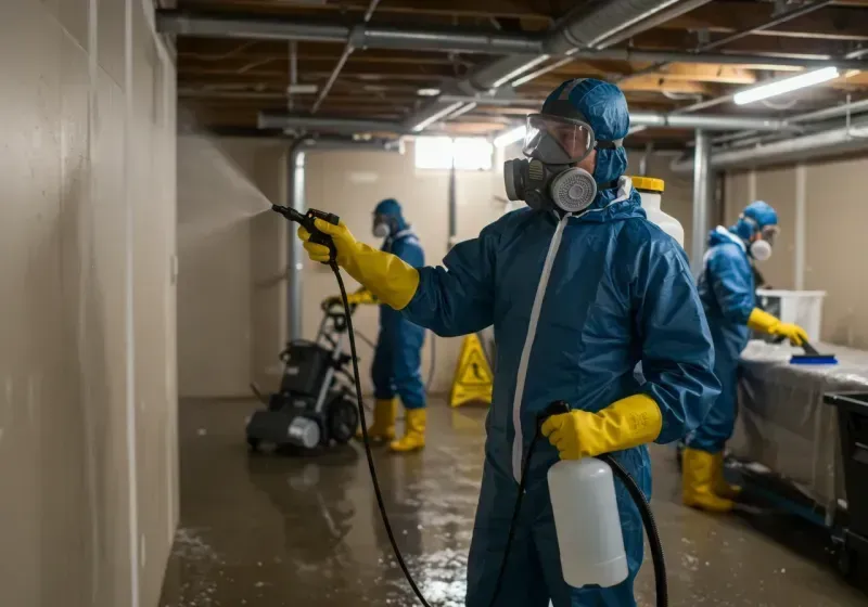 Basement Sanitization and Antimicrobial Treatment process in DeKalb, IL